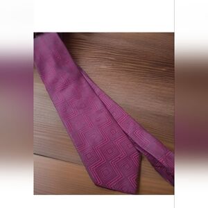 3 For $15 Sale Paolo Davide Sophisticated Plum Geometric Men's Tie